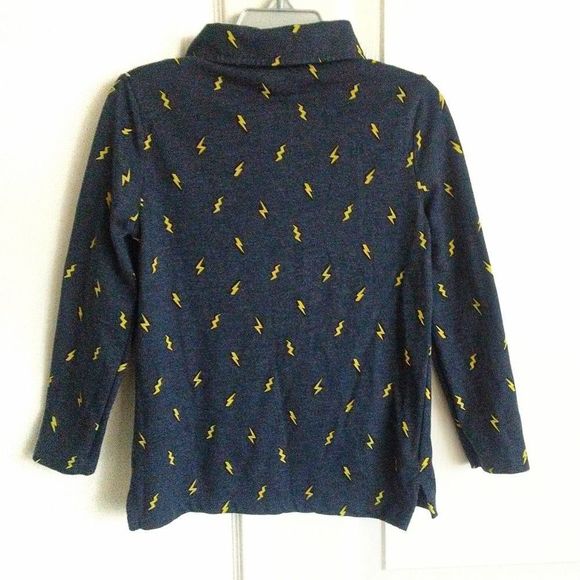Old Navy Thunder Print Long sleeve Collar T-shirt - Picture 2 of 4